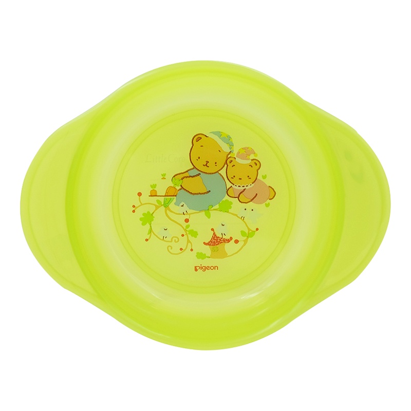 [贝亲官方旗舰店]贝亲正品 欢趣哺喂碗双耳餐碗 辅食训练吃饭碗 儿童餐具 可微波绿色DA94