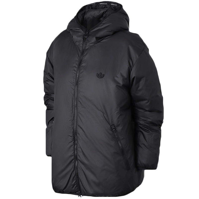 阿迪达斯三叶草男服羽绒服两面穿保暖运动休闲服GE1282