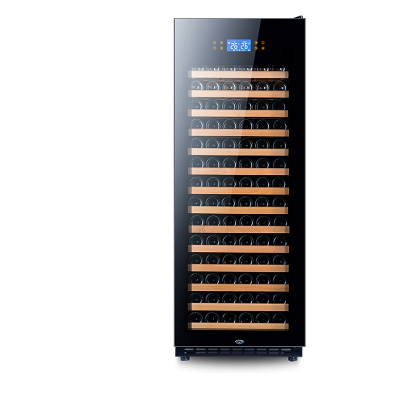 尊堡 BJ-408A 红酒柜恒温冰箱酒柜冰吧家用客厅办公室红酒柜子雪茄饮料干货茶叶冷藏保鲜柜144瓶 满配黑光珠