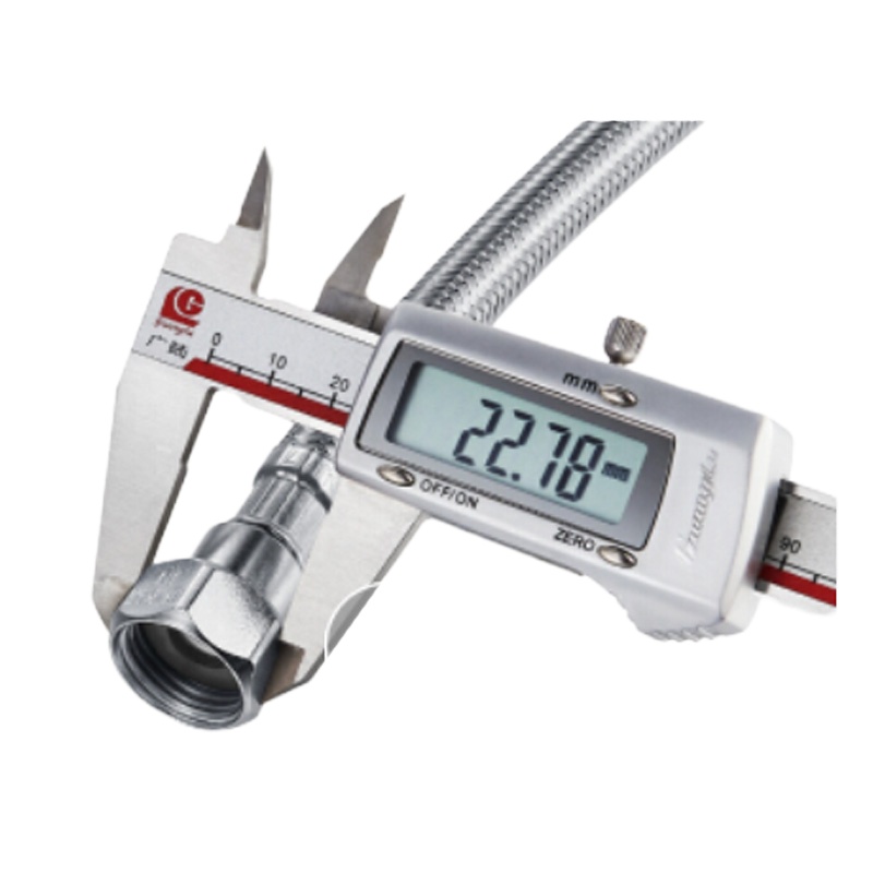 企购优品 不绣钢软管(一头细) 不锈钢防爆上水管/面盆龙头上水软管/80CM不锈钢编织管 内丝龙头适用