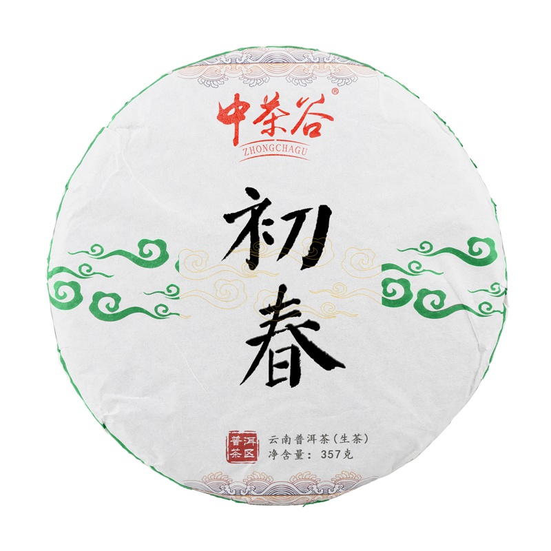 中茶谷(ZHONGCHAGU)初春普洱茶生茶357克