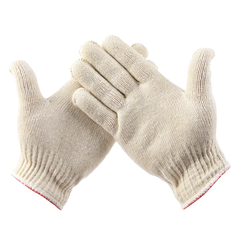 企购优品 劳保手套 白线手套 加厚耐磨工地工作手套