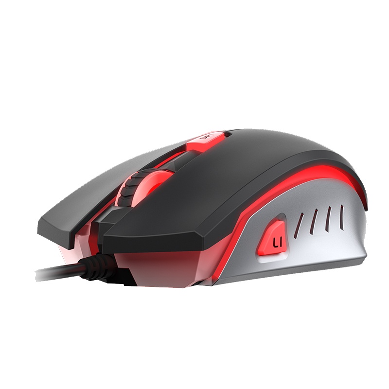 达尔优执法官LM109电竞游戏鼠标笔记本USB有线家用台式电脑通用CF穿越火线英雄联盟网吧办公光电发光静音lol