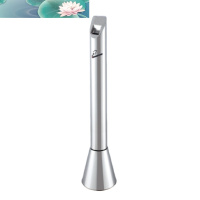 不锈钢立式烟蒂柱吸烟区室带烟灰缸灭烟头户外垃圾桶 不锈钢屋型烟蒂柱