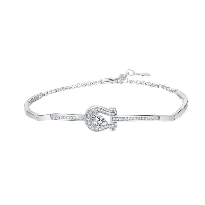 BF璀尚珠宝 925纯银欧美ins潮网红马蹄扣手链 BFS0031