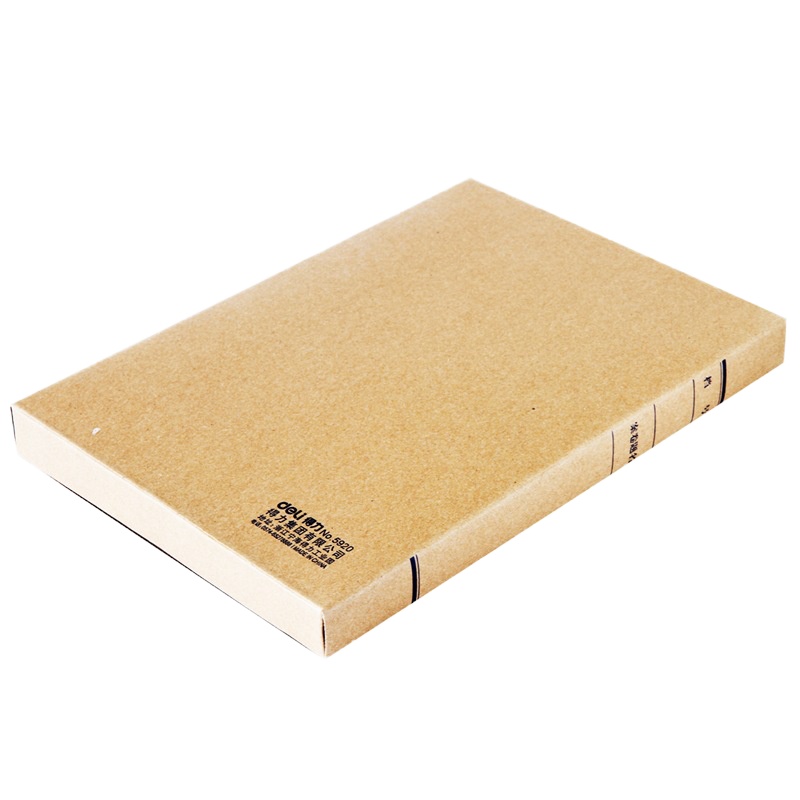 得力(deli) 牛皮纸纸质档案盒 3cm加厚A4办公收纳资料盒文件盒 5920(10个装) bd