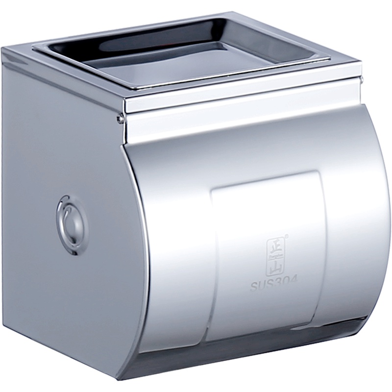 正山(Zhengshan)免打孔纸巾架卫生间纸巾盒厕所手纸盒洗手间卷纸架304不锈钢五金挂件