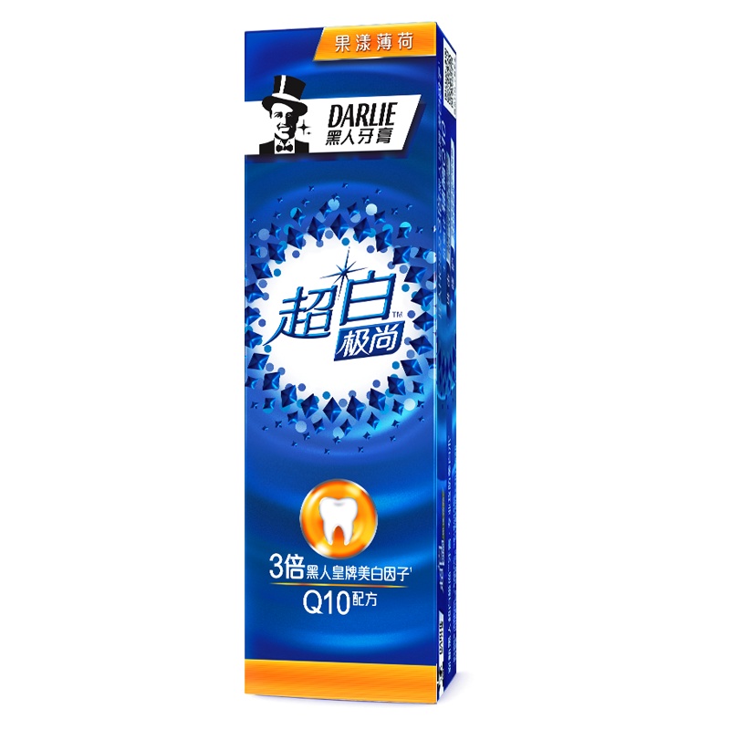 黑人(DARLIE)超白极尚果漾薄荷牙膏120g