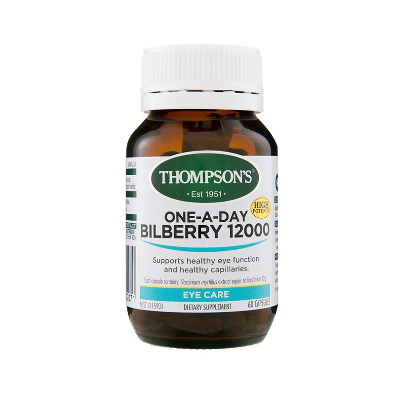 [缓解眼疲劳]THOMPSON'S 汤普森 蓝莓越橘精华胶囊 60粒/瓶