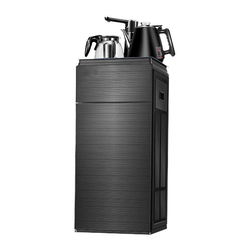 饮水机下置水桶家用立式柜式全自动上水智能小型桶装水茶吧机 黑色+手动龙头+防烫壶 温热定制商品