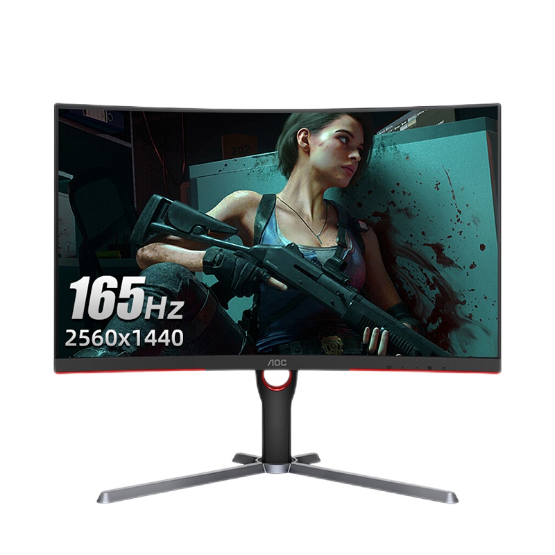 AOC C27G3 27英寸显示器 165HZ电竞1MS曲面1000R台式电脑液晶显示器可升降壁挂游戏吃鸡曲屏144HZ外接笔记本屏幕显示屏PS4