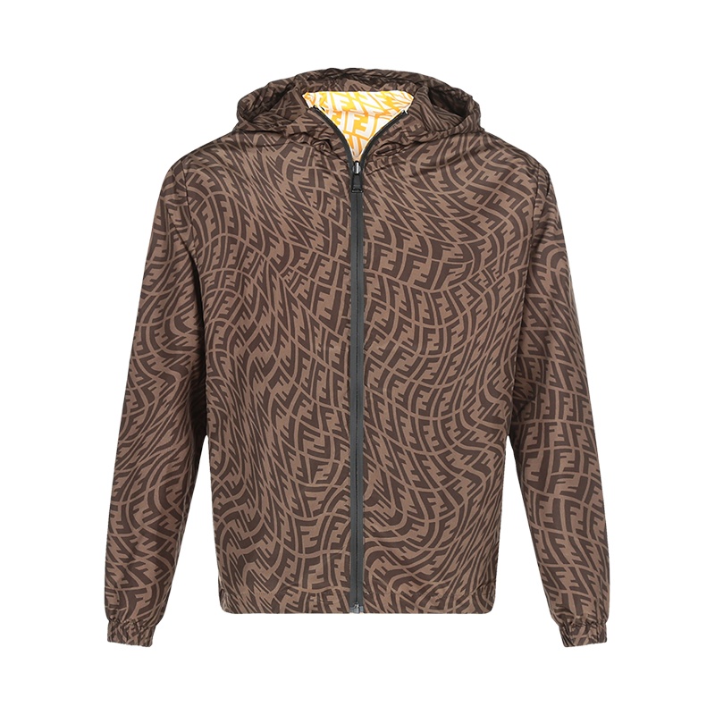 FENDI 男士 聚酯纤维/锦纶双面夹克上衣外套FAA830 AGBI