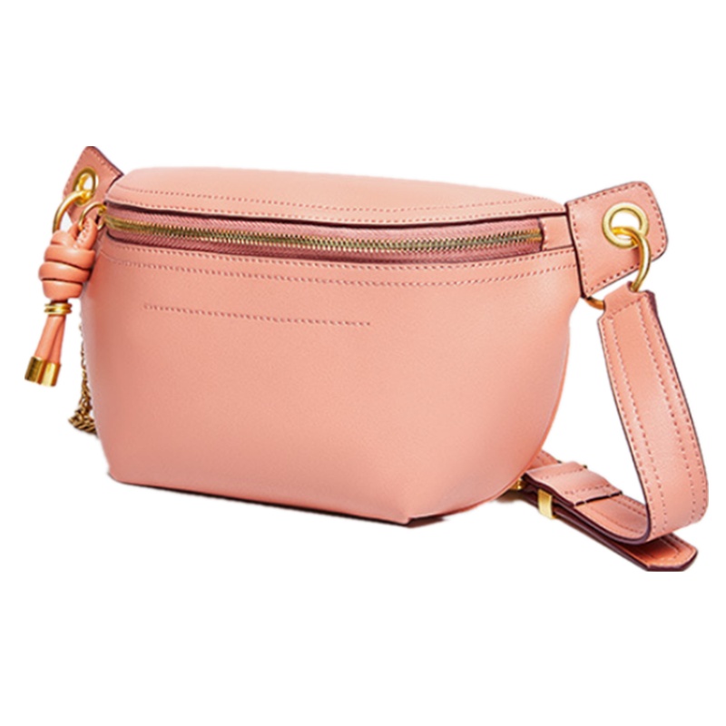 菱格三宅世家(MVO MVO LGSZSJ)新款斜挎胸包女潮流女包潮包小包包百搭真皮腰包女