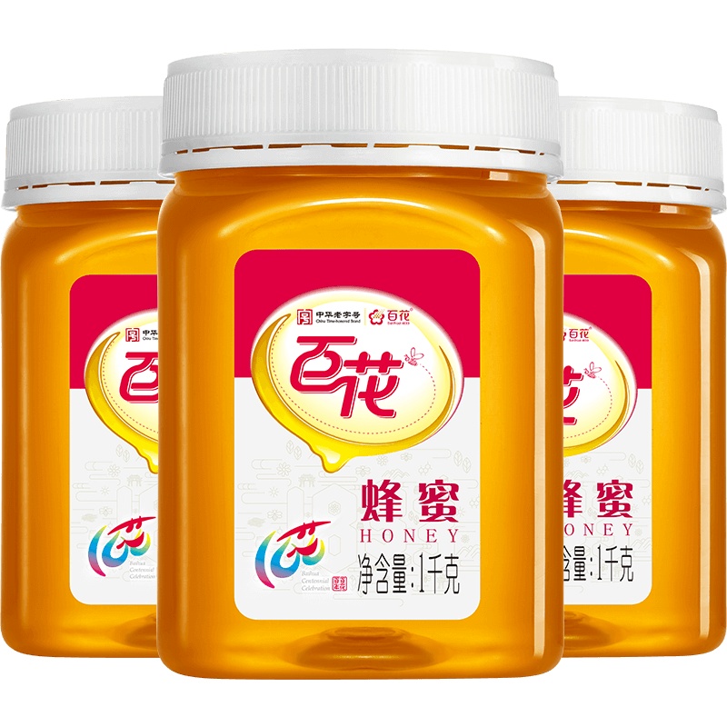 中华老字号百花牌蜂蜜1000g*3