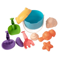 过凡 GUOFAN 男女孩儿童戏水玩具2-3-6岁 沙滩玩具儿童挖沙玩具马卡龙色10件套装