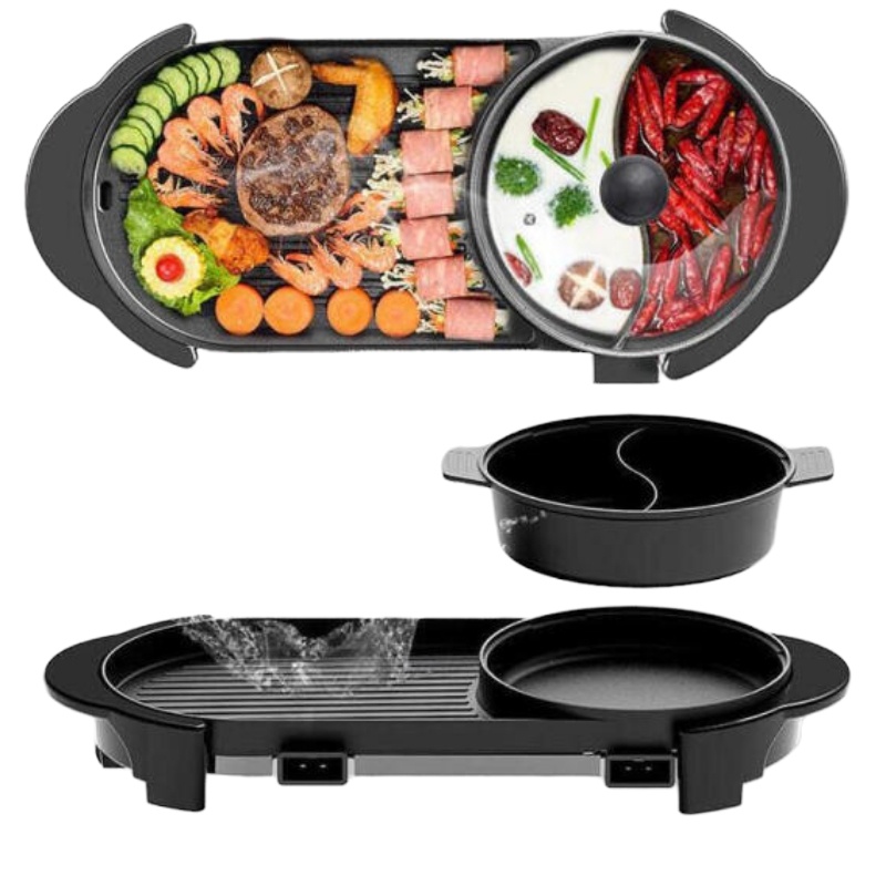 企采严选 红双喜烤涮一体多功能鸳鸯锅