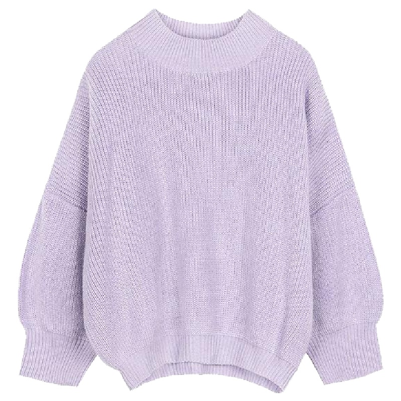 上新拉夏贝尔candie's冬季新款纯色显瘦宽松灯笼袖毛针织衫女30084393