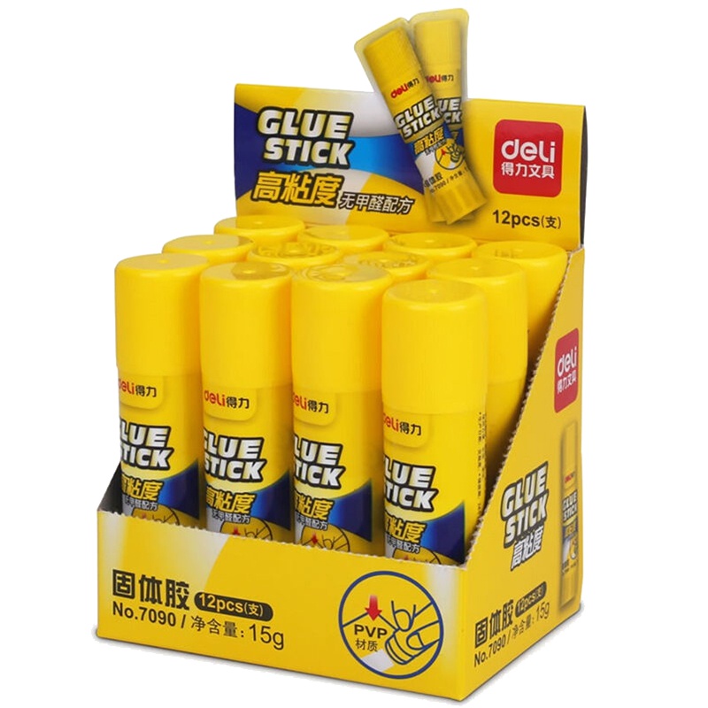 得力(deli) 7090 15g固体胶 12只装