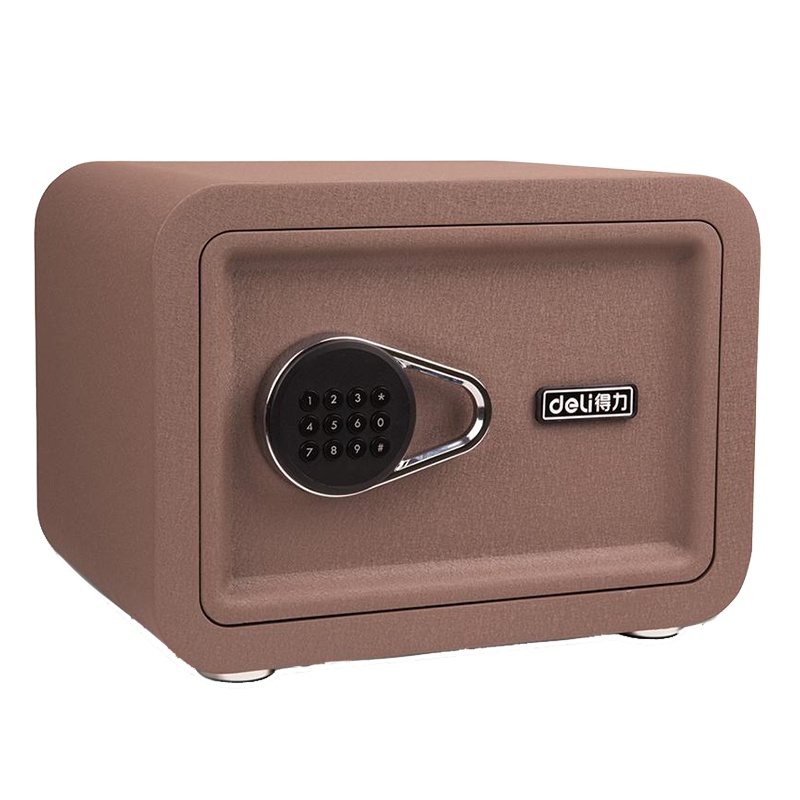 得力保险箱/柜系列4047保管箱办公家用小型保管箱入墙防盗床头保管箱25cm