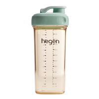 Hegen水杯新加坡原装进口限量版宽口径PPSU亲子喝水杯奶瓶330ml绿色