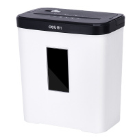 得力(Deli) 碎纸机9939 办公家用 迷你商用 电动静音大功率 12L容量 4级保密颗粒 白色