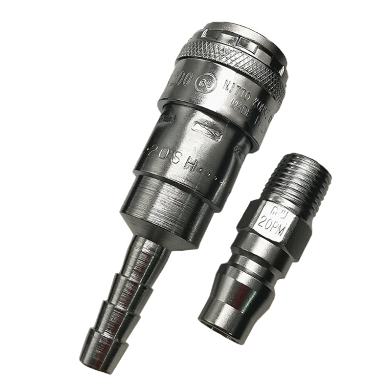 企购优品 日本NITTO自锁气动快速接头风炮接头C式 插管式高压 20PM(2分外丝公头)-12.7mm(1/4)