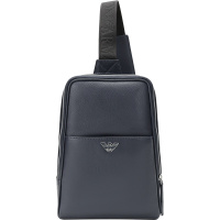 EMPORIO ARMANI 阿玛尼 男士 牛剖层移膜革/聚氨酯/织物胸包单肩斜挎包 Y4O224 YAQ2E