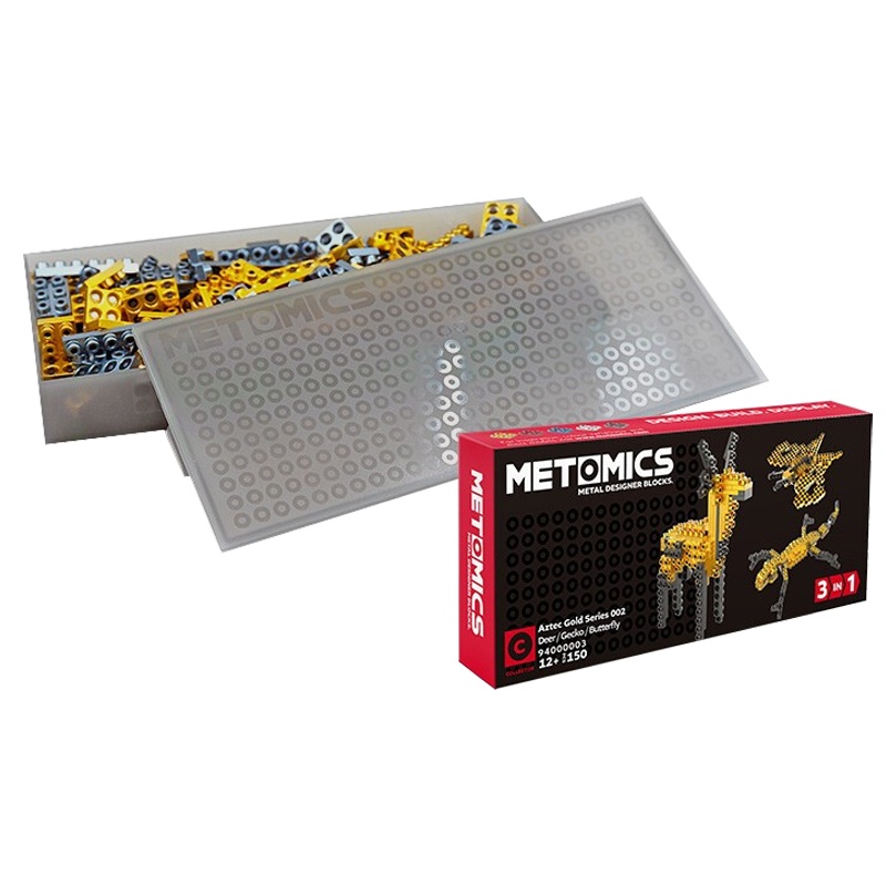 拼酷METOMICS金属积木多功能组合拼装积木男孩女孩益智玩具-150粒金色小鹿
