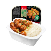 狮客[苏宁自主品牌]红烧狮子头自热米饭420g 懒人快餐即食自助加热方便米饭速食