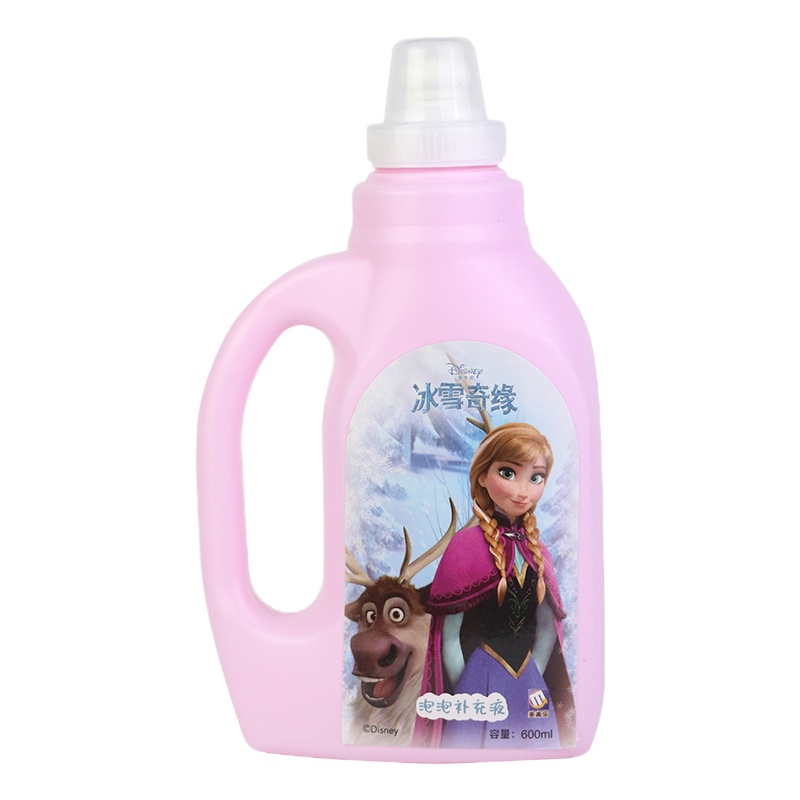 麦巧适(MAQUCC) 泡泡水补充液无毒儿童七彩泡泡液补充装泡泡机专用非浓缩液大瓶装 冰雪奇缘泡泡液600ML