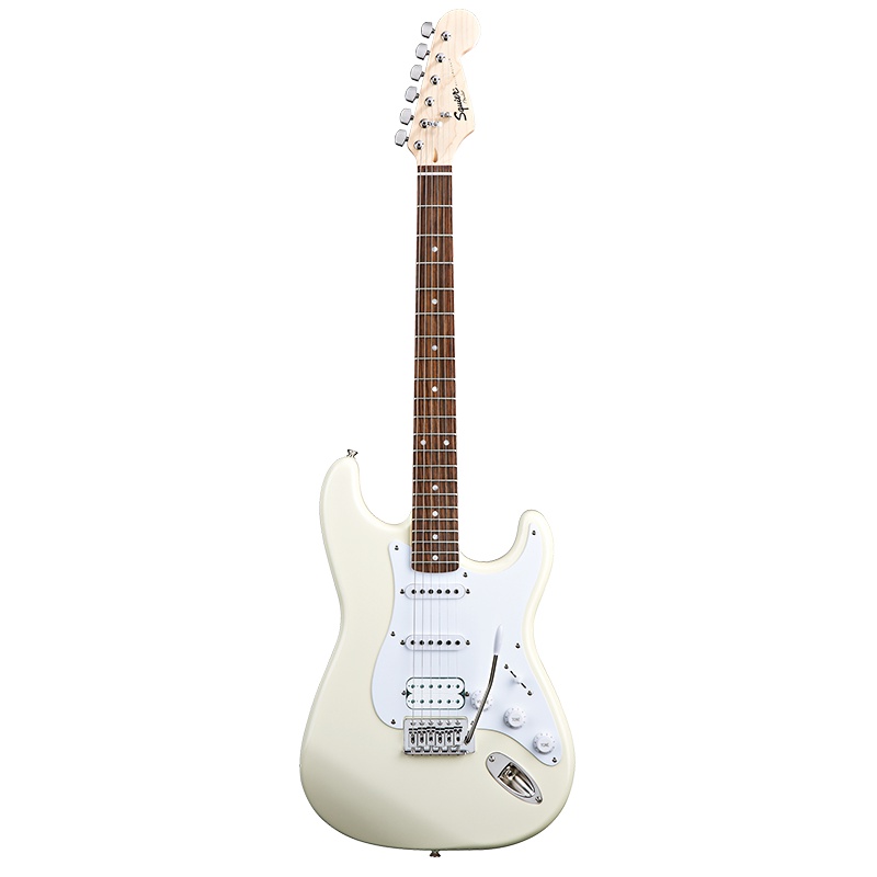 芬达吉他（Fender）SQ子弾系列ST型带摇把单单双线圈电吉他初学入门电吉它月桂木指板白色