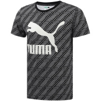 PUMA彪马男装运动服圆领LOGO短袖跑步健身T恤595921