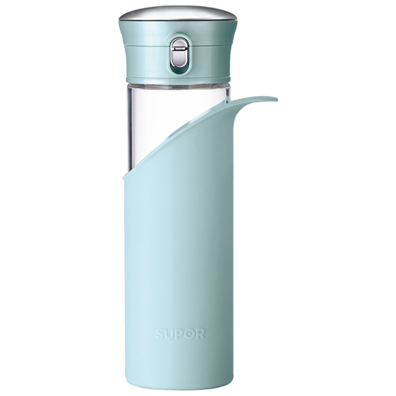 苏泊尔晶韵系列一键开合耐热玻璃杯KC35AY2(混色)