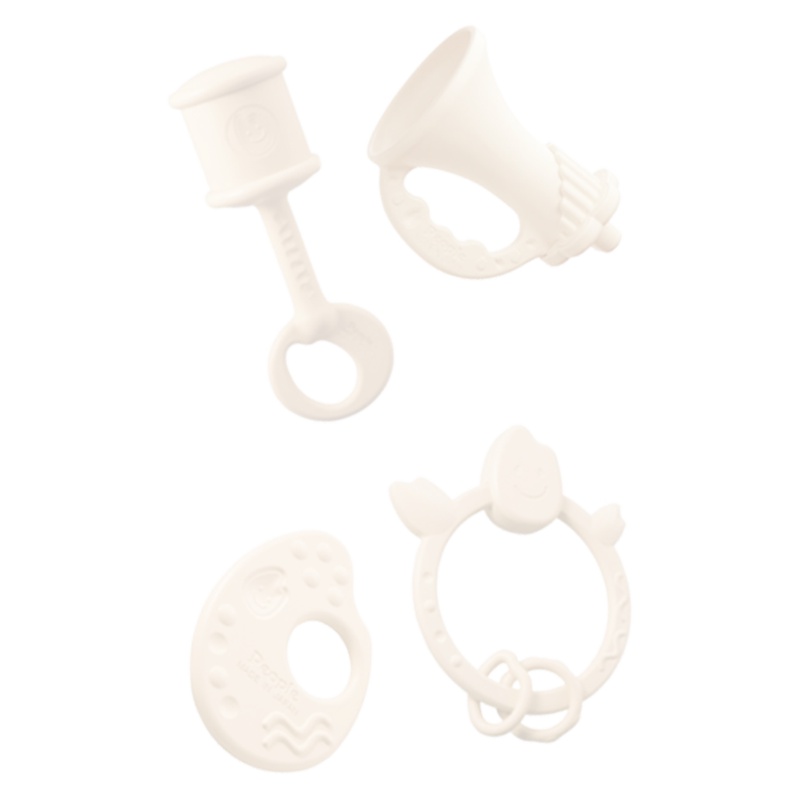 People 大米磨牙套装玩具四件装 咬胶牙胶/安抚奶嘴 原色 0岁以上适用