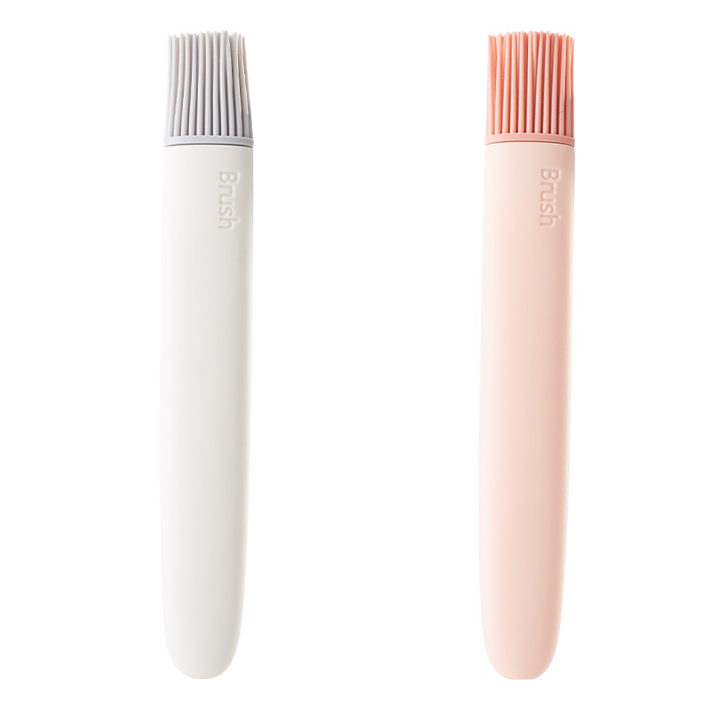 红厨北欧风硅胶刷油刷厨房家用耐高温烧烤用品家用使用煎炸烘焙小刷子 樱花粉硅胶刷