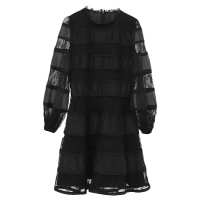 ENJOY'ME连衣裙20女装春季新品横纹蕾丝拼接收腰仙女裙