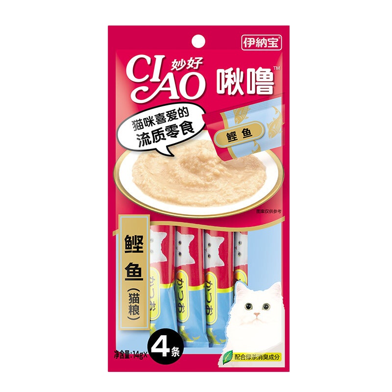 伊纳宝啾噜猫零食鲣鱼 14g×4条