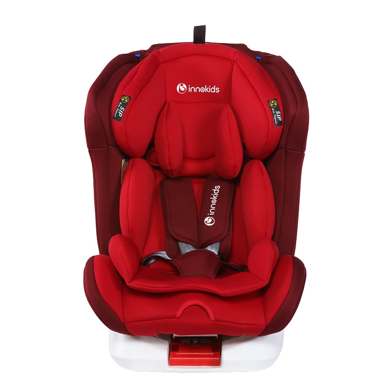 innokids 儿童安全座椅0-4岁-12岁新生婴儿宝宝汽车用360度旋转 幸运红安全带版