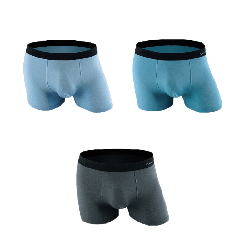 花花公子男士内裤男莫代尔平角裤透气中腰多色搭配52011