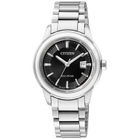 西铁城(CITIZEN)手表 女士日韩品牌光动能时尚休闲防水夜光女表FE1070-55E