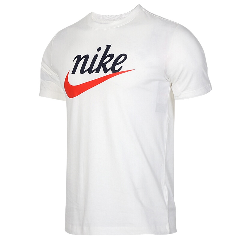 耐克（NIKE）男款跑步运动服针织LOGO圆领休闲短袖T恤BV7679