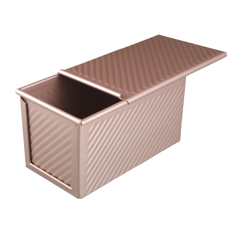 千寻味长方形土司盒子模具烘焙家用蛋糕模长条不沾手撕吐司面包芝士月饼带盖面包用具耐高温加厚小烤箱用烘焙工具烤