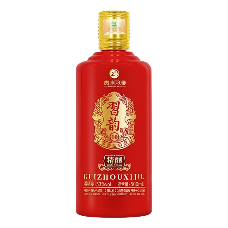 贵州习酒 习韵10 53度500ml 单瓶装 酱香型白酒高度