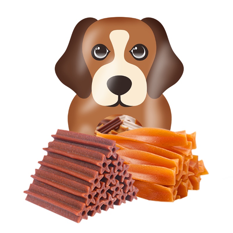 YaHo狗狗磨牙棒双拼宠物零食耐咬幼犬泰迪洁齿骨除口臭补钙狗狗零食扭扭棒牛肉味3包360g