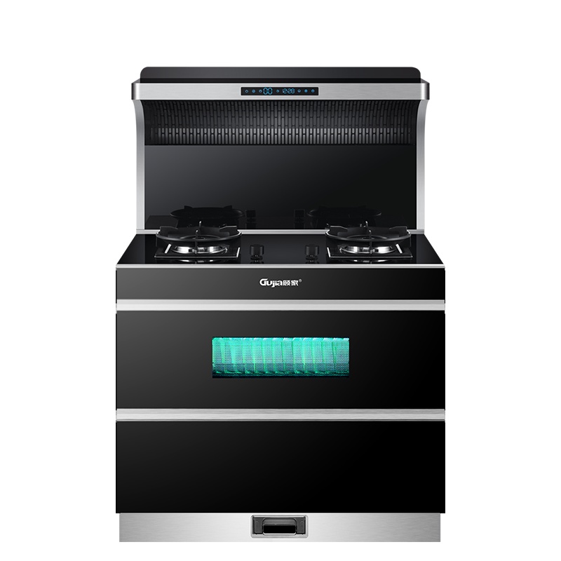 GUJIA顾家G17B-1集成灶一体灶变频家用消毒柜油烟机侧吸下排烟灶环保灶蒸烤箱(液化气)