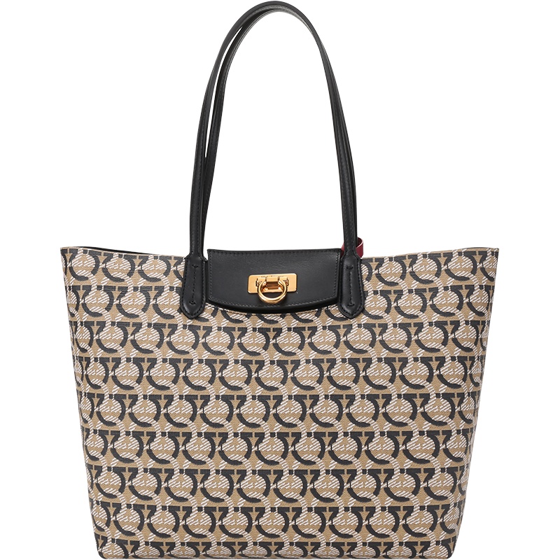 Salvatore Ferragamo 菲拉格慕 女士 涂层帆布手提单肩包托特包子母包购物袋 21I012