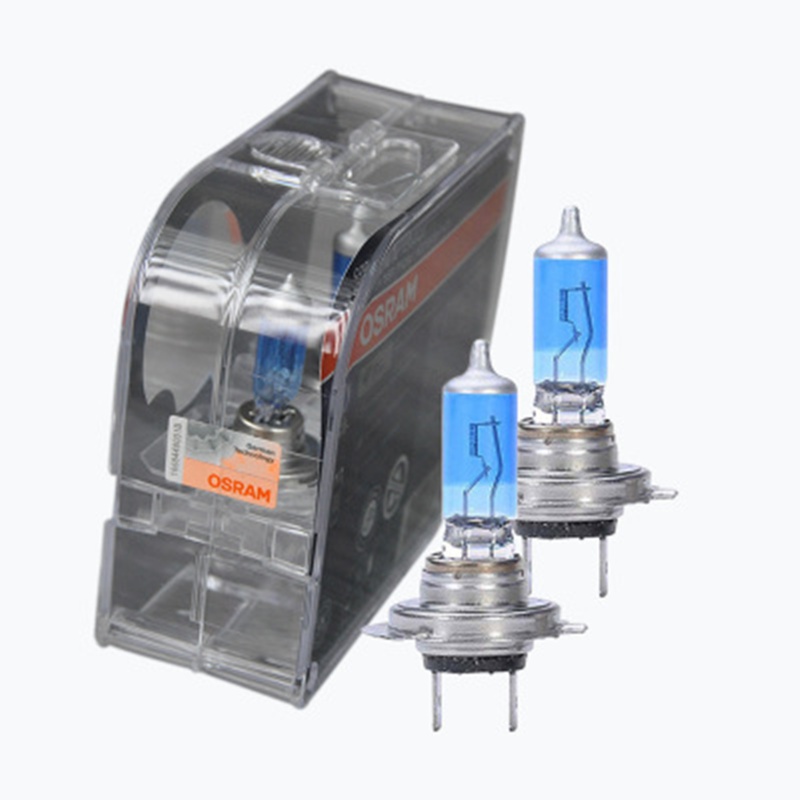 欧司朗(OSRAM)汽车车灯升级卤素大灯炫亮系列H7远光灯近光灯汽车灯泡前大灯 5000K色温 光色增白