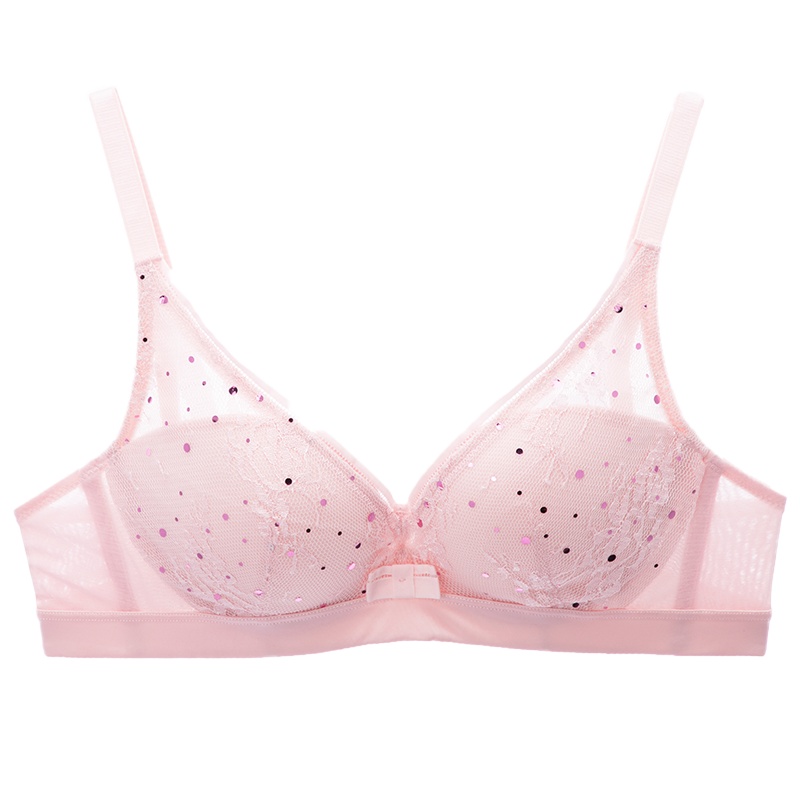 都市丽人【商场同款】轻透亮片蕾丝半杯减压舒适女士内衣聚拢少女文胸罩1B0547