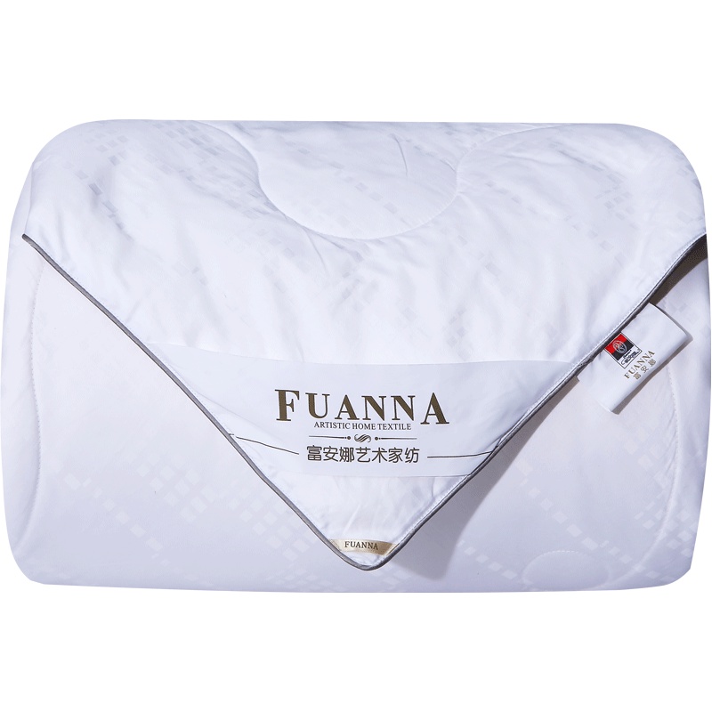 富安娜家纺蚕丝冬厚被春秋被芯纯棉提花面料单人双人1.5m/1.8m