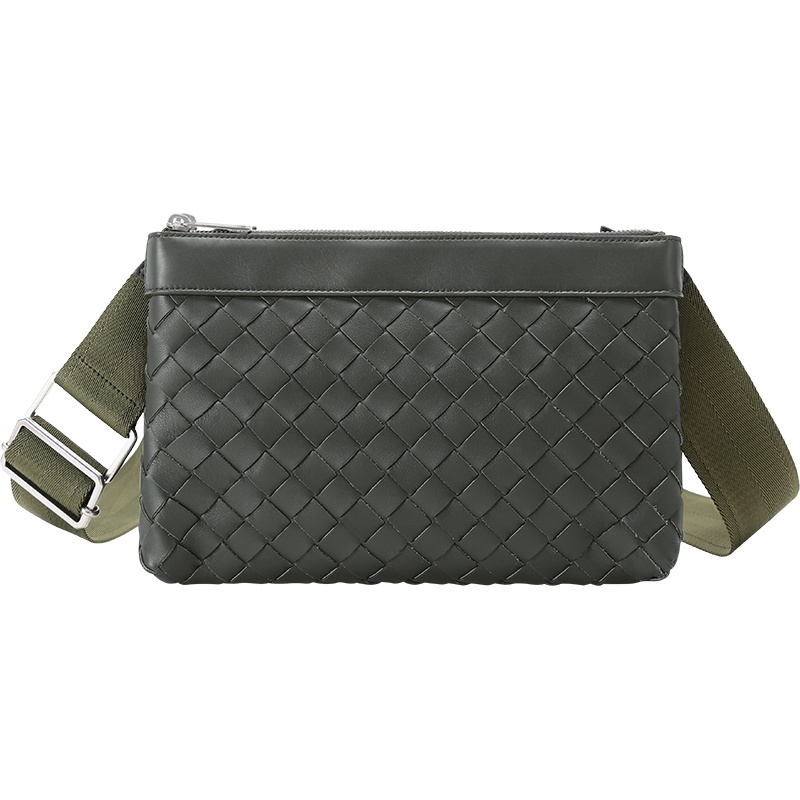 BOTTEGA VENETA BV 宝缇嘉 男士皮革编织单肩斜挎包 651938 V0E52